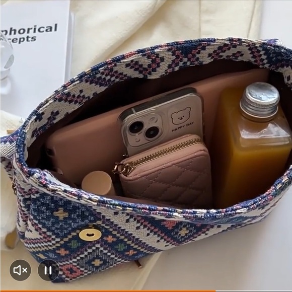 Boho Multicolor Patterned Women's Bag - Picture 3 of 3